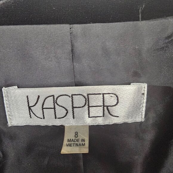 Kasper Blazer Black Velvet Goth Grunge Office 8 NWT - Picture 5 of 9